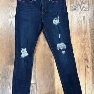 Levi Distressed Dark Blue Women's Jeans Size W30 L30